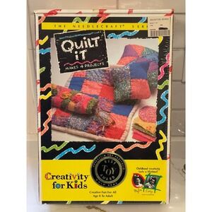 Vtg‎ Quilt It Creativity for Kids Craft Kit 4 Projects Ages 8+ Sewing Sealed New